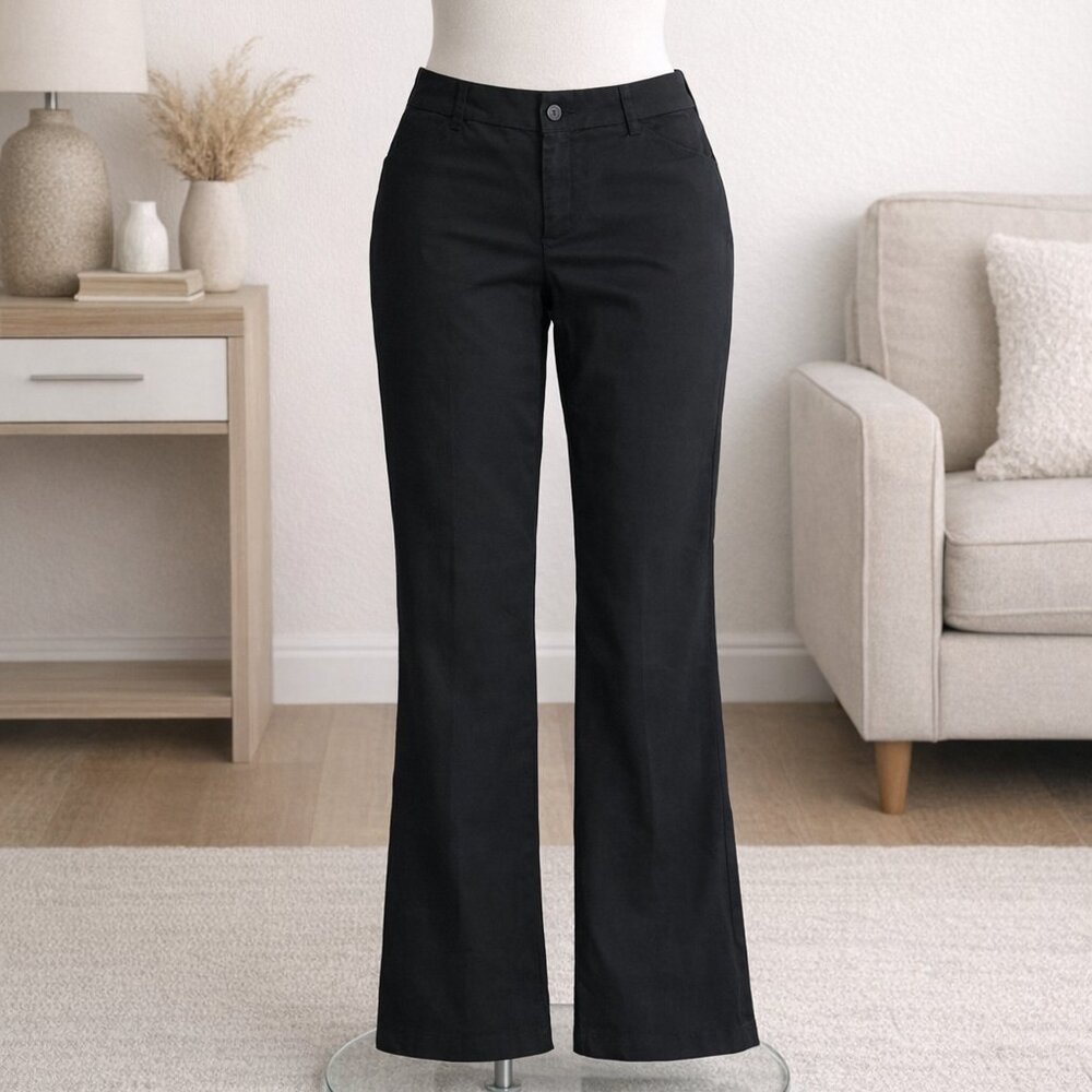 Riders by Lee Curvy Trouser Black Dress Pants Size 14M Stretch Career Work